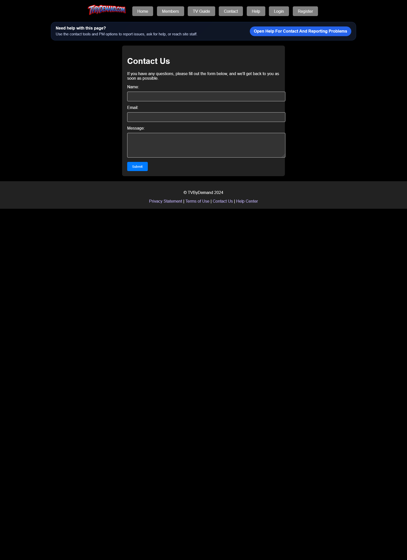 Contact And Reporting Problems