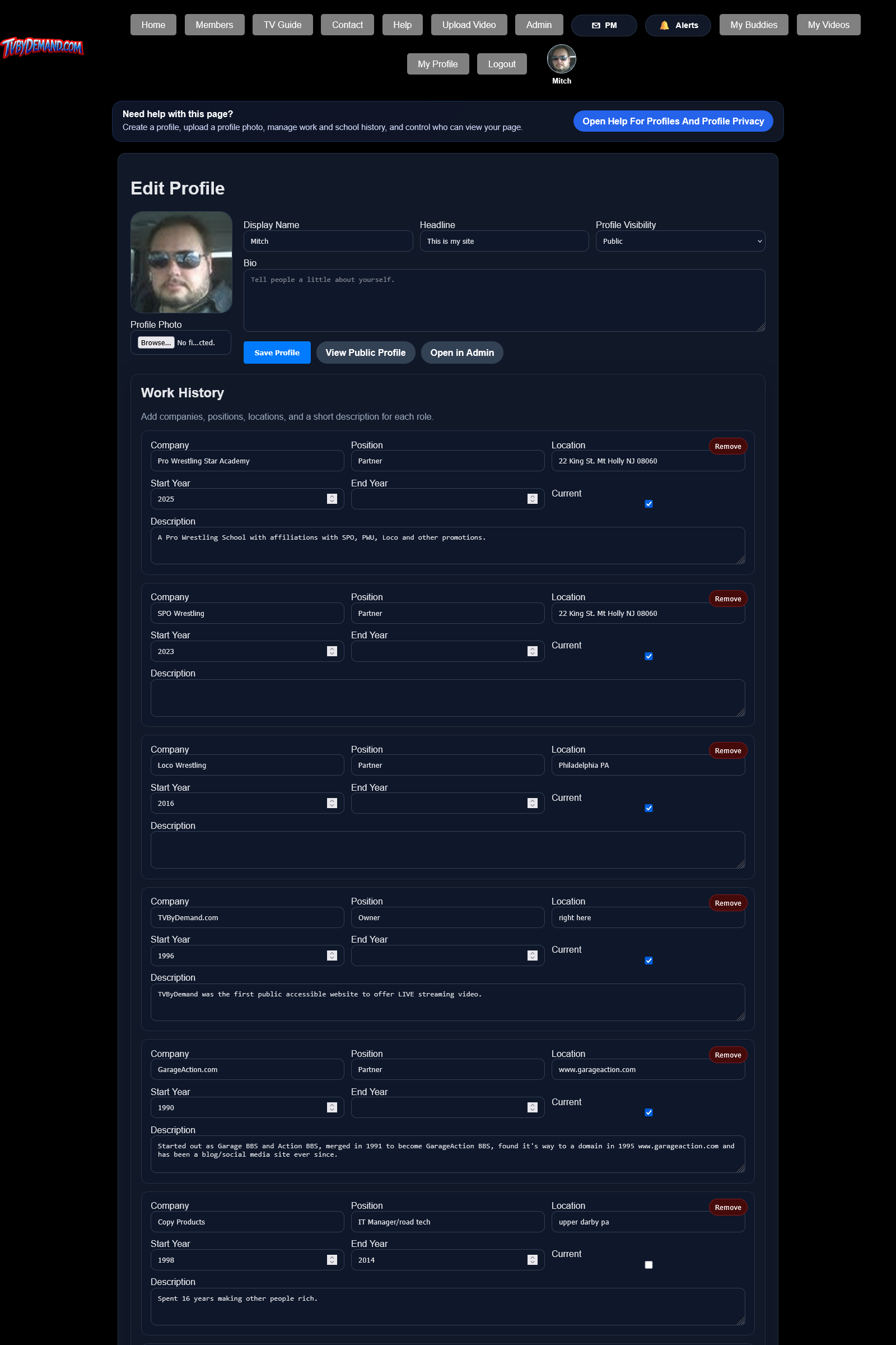 Profiles And Profile Privacy